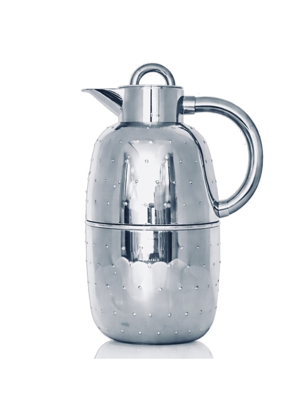 ترمس ، فضي لف مع نقط ، 1.0 لتر