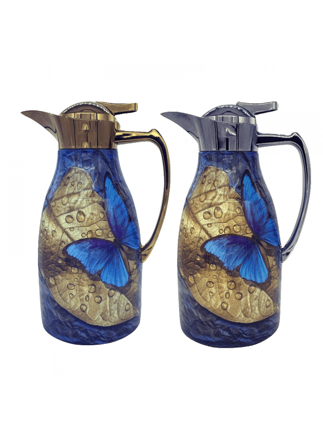 Butterfly Thermos, Golden \ Silver 1.0L	