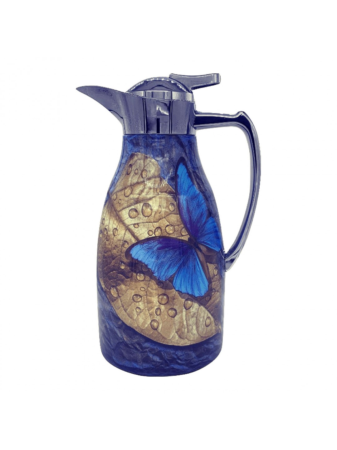Butterfly Thermos, Silver 1.0L	